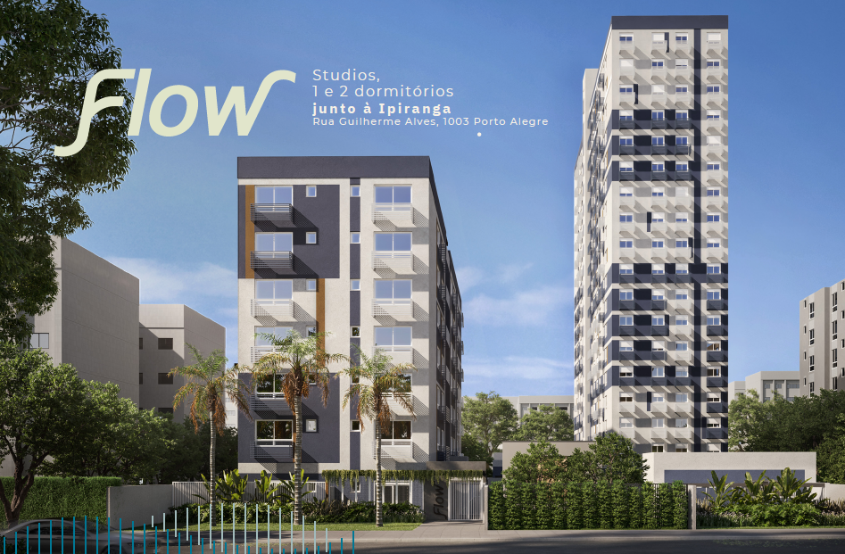 Fachada do Flow, lançamento MCMV no bairro Partenon em Porto Alegre