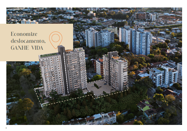Fachada do Isla, lançamento MCMV no bairro Cristal em Porto Alegre